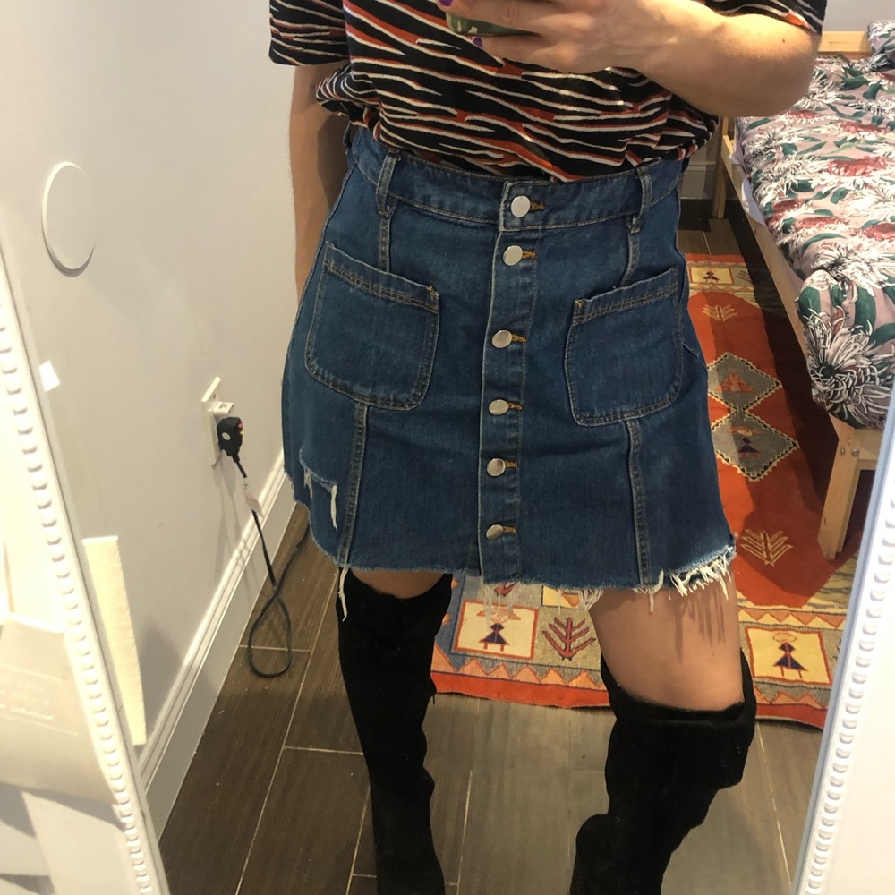 Demin mini skirt